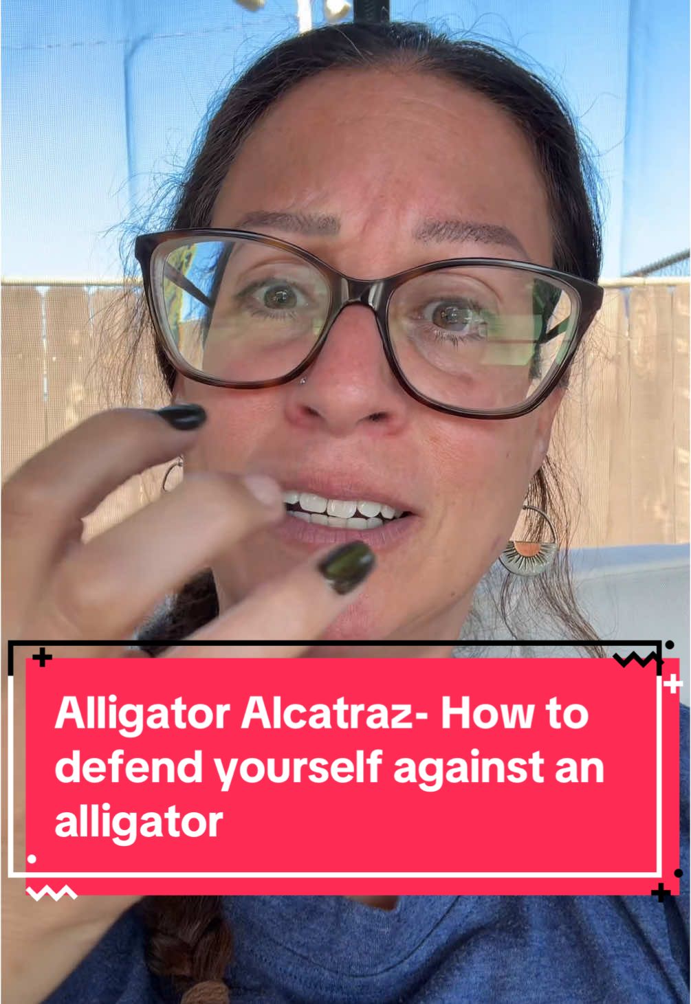 Alligator Alcatraz- How to defend yourself against an alligator. #fyp #aligatoralcatraz #escapeanalligator #trump #concentrationcamp #usa #helpus #whatshappening #notadvice #forentertainmentpurposesonly 