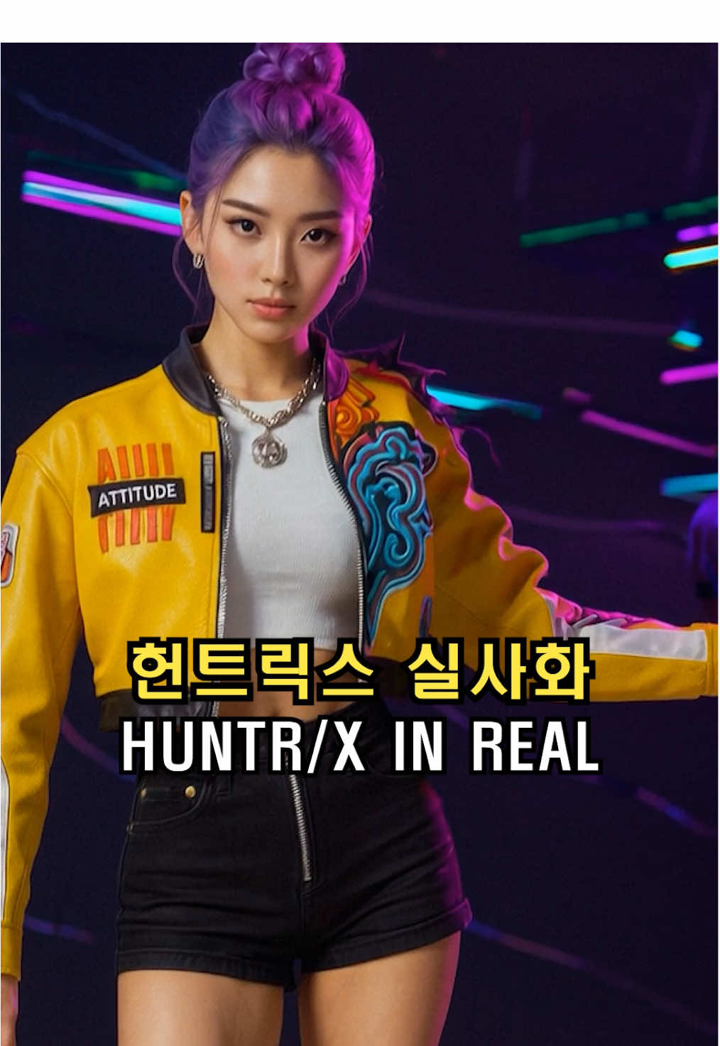 헌트릭스 실사화(HUNTR/X in real) #케이팝데몬헌터스 #kpopdemonhunters #idol #idols #kpopidol #kpop #ai #aishorts #ai쇼츠 #ai아트 #aiart #헌트릭스 #huntrix