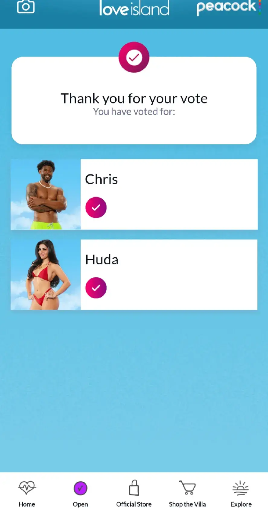 Make sure ya'll put yall's votes in tonight ✅️ #teamhuda #huda #LoveIsland #hudaandchris #fypシ゚viral #loveislandusa @hudabubbaaa 