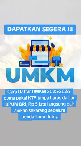 DAPATKAN BANTUAN UMKM SEBESAR RP 5 JUTA #bansos #umkm #umkmindonesia #umkmbangkit #fyp #2025 