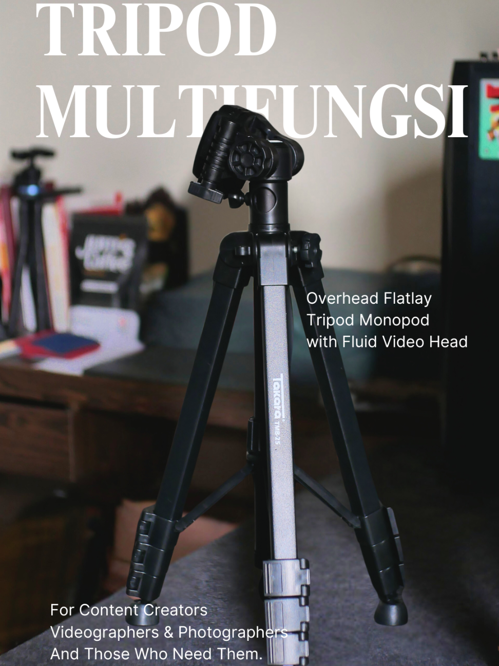 Untuk kamu yang mau mulai konten, atau foto2, rekomendasi banget di harganya yang murah #takaratmb25 #tripodmurah #tripodmultifungsi #tripodstand 