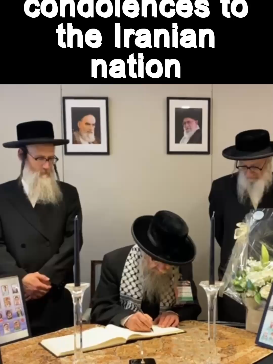 A delegation of anti-Zionist Rabbis expressed solidarity at the #Iranian Mission to the #UnitedNations in #NYC , offering condolences to the Iranian nation following the vicious unprovoked attack by the #Zionist entity that killed hundreds of Iranian men, women, and children.  Rabbi Yisroel Dovid Weiss wrote a letter in the designated book of condolences, recording the grief and sympathy of Jewish communities worldwide for Iran during this tragic period. It was signed by the group of rabbis. 