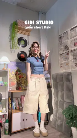 quần short kaki #gidistudio #quanshort #quankaki #reviewquanao 