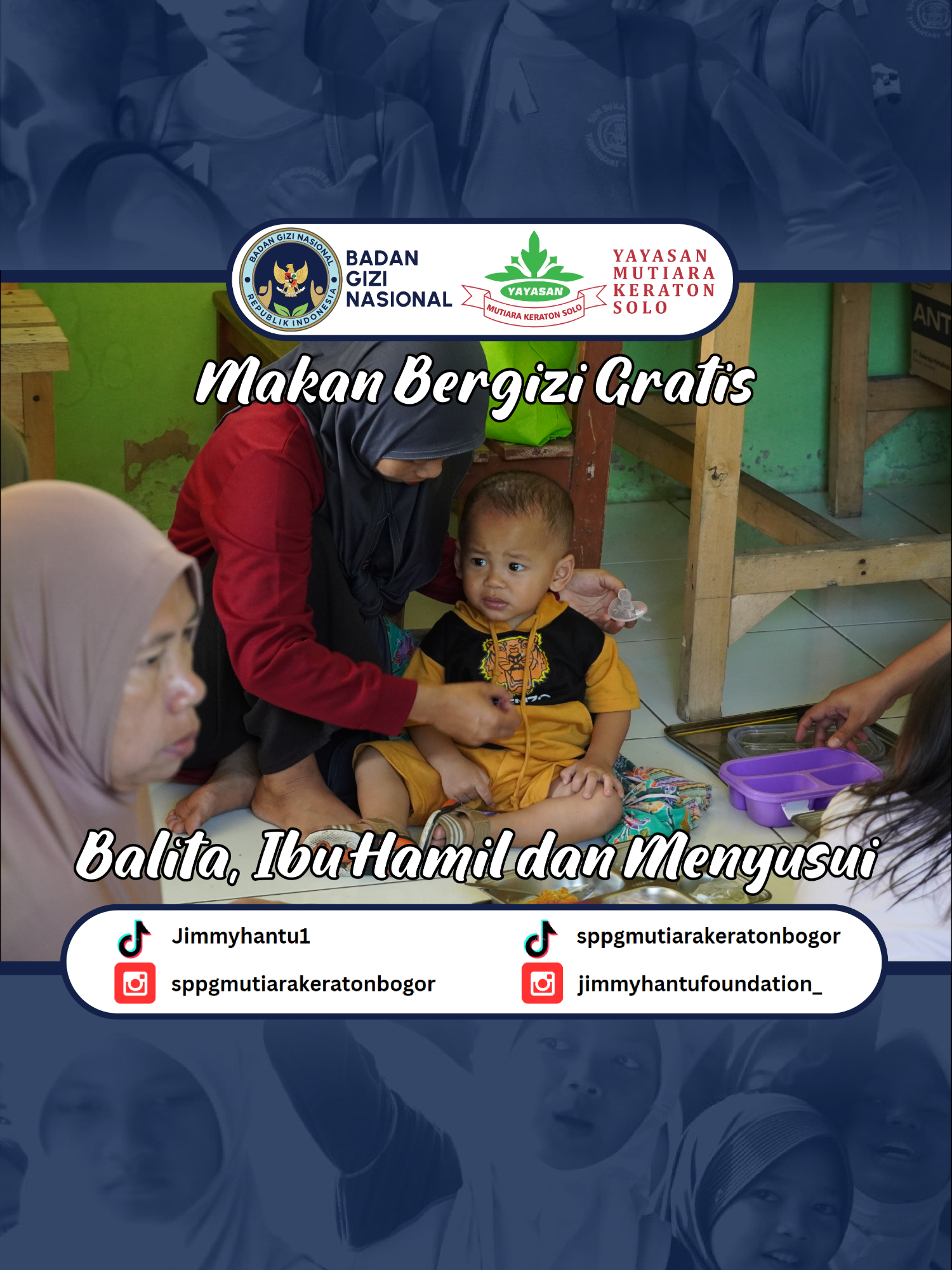 Penyaluran Makan Bergizi Gratis Balita, Ibu Hamil dan Menyusui SPPG Mutiara Keraton Solo Tamansari, Bogor Rabu, 2 Juli 2025