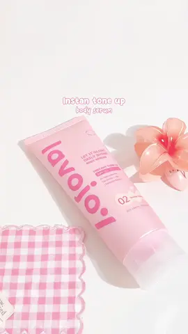 body serum favorite aku! tone up nya natural & ga luntur 😍 #lavojoy #lavojoybodyserum #bodyserum #instantoneup #pinkbodyserum #bodycare #toneup #lavojoyletitglow #instantoneup 