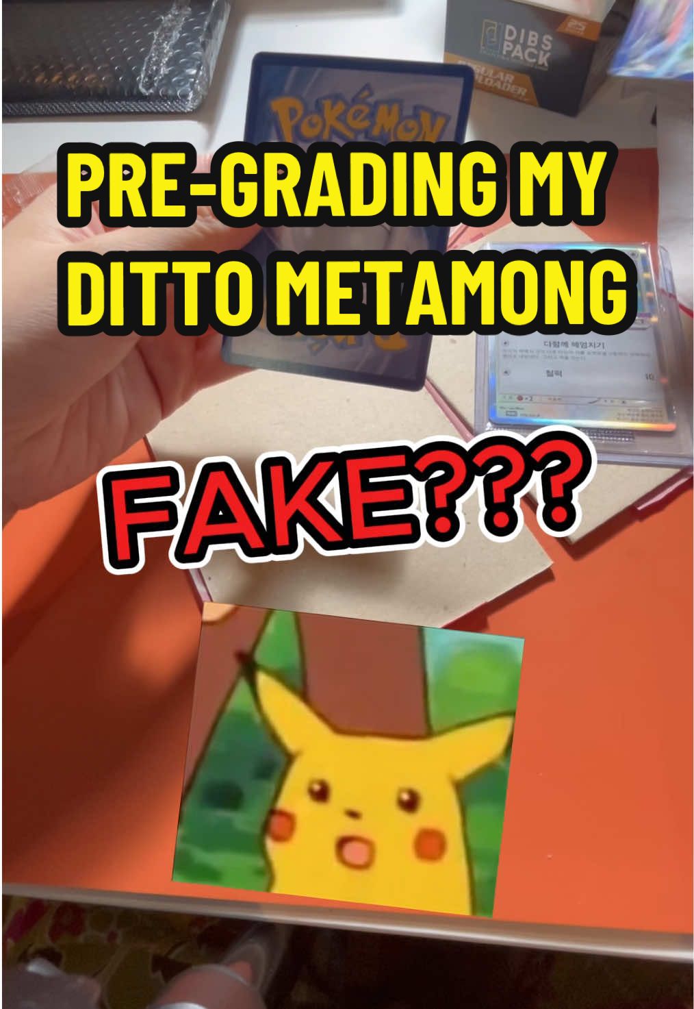 Pre-grading my Ditto Metamong Project Promo card. Thought it was fake 😂 #pokemon #pokemontcg #pokemoncards 