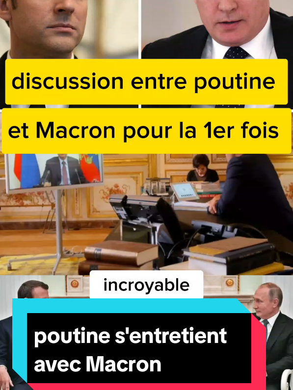 #poutine #Macron #emmanuelmacron #ont #discusion #depuis3ans  poutine et Macron ont eu une  1ere discussion  depuis 2022