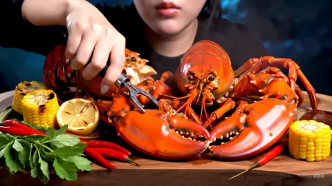 ASMR mukbang seafood  #ai #asmr #mukbang #seafood