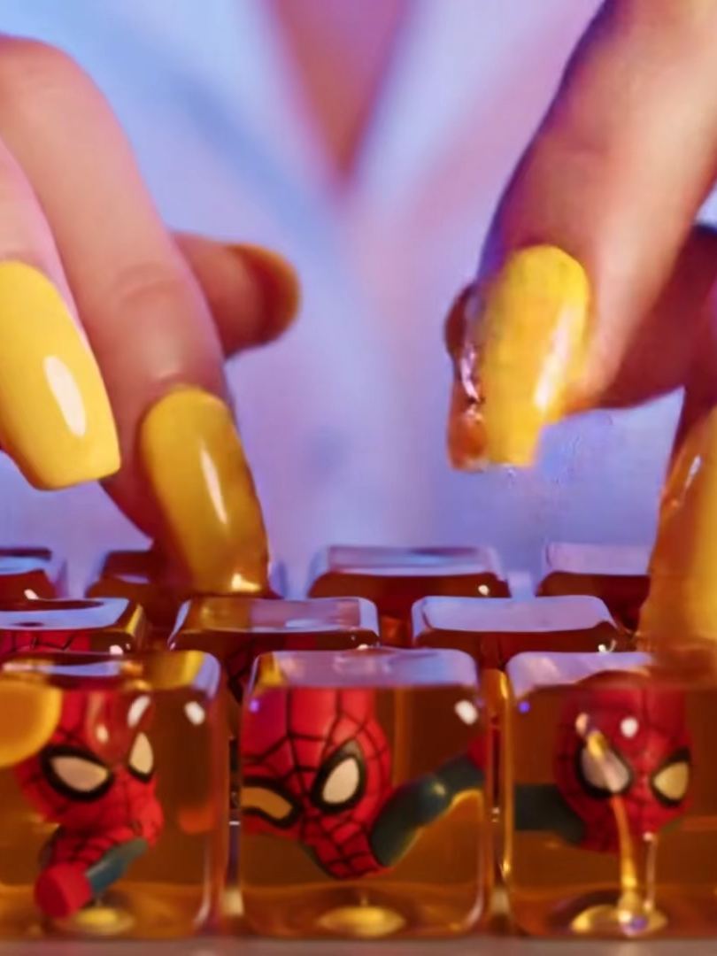 Typing on a keyboard filled with Spiderman & Batman toys | Superhero ASMR #honeyasmr #KeyboardASMR #satisfyingvideo #duck #honeyeating #usa🇺🇸 #usatiktok #SatisfyingSounds #surrealai #honeycomb #asmrsound #OddlySatisfying #aivideo #relaxingvideo #surreal #fakefood #RelaxingVideos #ASMRTyping #TappingASMR #ASMR #spiderman #batman