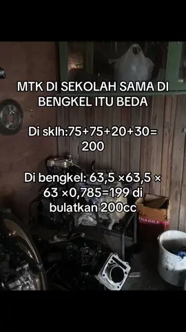 MTK DI KELAS DAN DI BENGKEL MEMANG BEDA #mekaniktiktok #mekanik #fypシ 