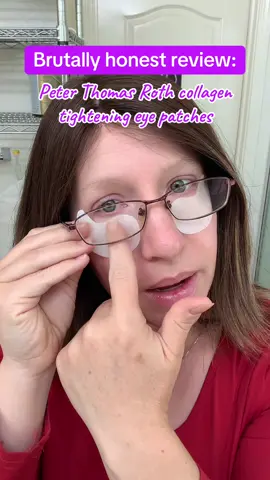 Honest review: Peter Thomas Roth collagen infused eye firming patches. #pererthomasroth #peterthomasrotheyepatches 