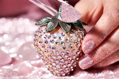 JEWEL FRUITS #asmr #aiasmr #surreal #satisfying #oddlysatisfyingvideo #cuttingasmr #oddlysatisfying #glassfood #glassfruit #gem #gemstone #surrealfruits
