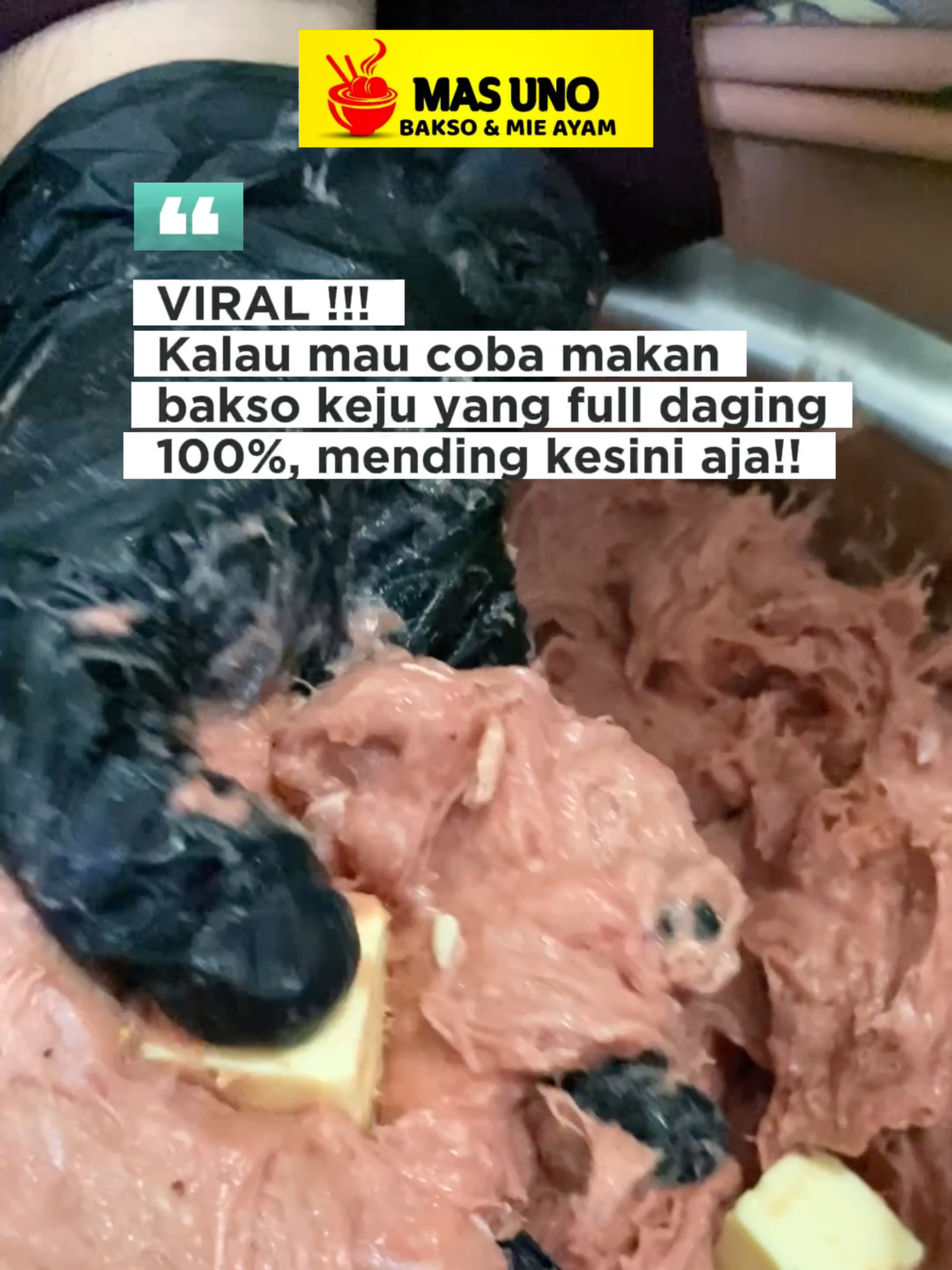 bakso keju dan full daging 100% #baksoviral #baksopedas #bakso