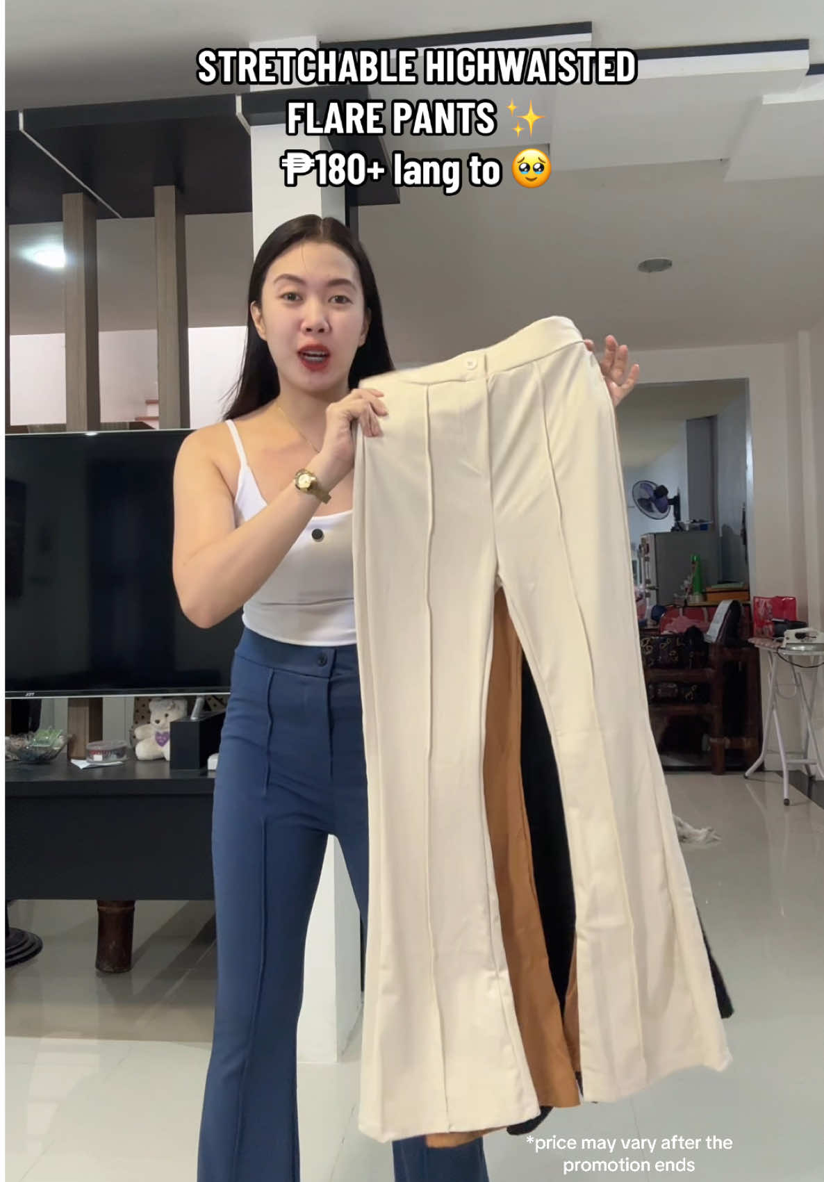ang Ganda ng Flare pants na to, ganda ng fitting! #flarepants #highwaistpants #highwaistedflarepants #pants #pantsforwomen #tiktokshopstyleitgirl #outfitinspo #outfitideas #foryou #fyp 