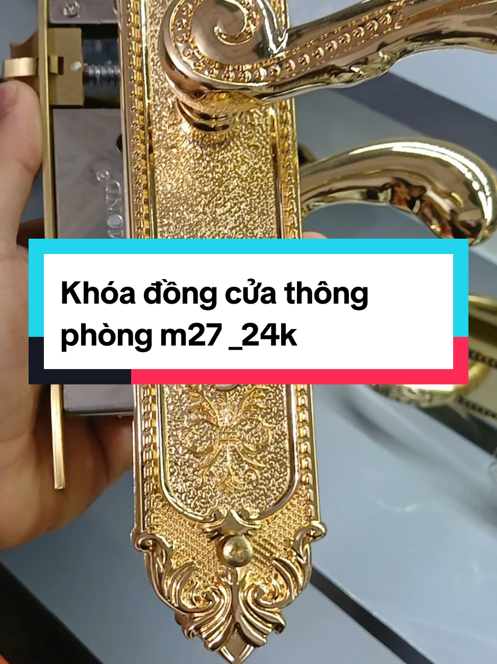 Khóa đồng cửa thông phòng m27_ màu vàng 24k lắp cửa gỗ, cửa thép vân gỗ, cửa sắt.#khoacuago #khoacuathep #khoadong #khoacuathongphong #khoahoangtuan22 #xuhuong 