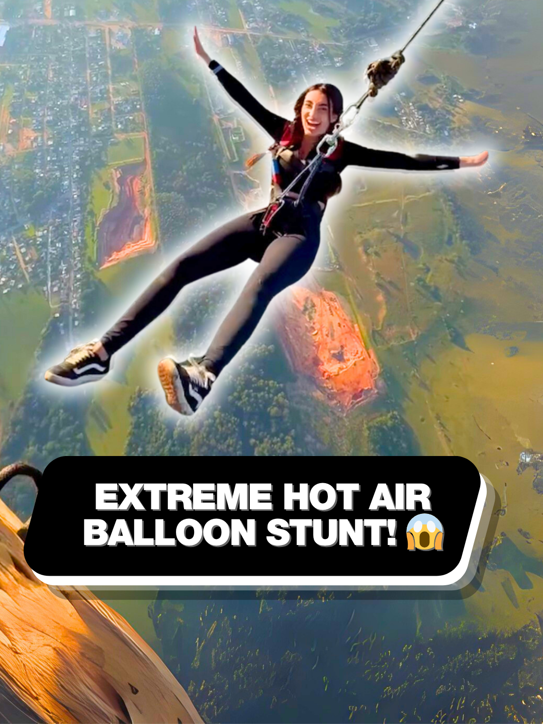 You couldn’t pay me to do that...😳 @sbxcars #hotairballoon #stunts #extreme  Thx - luasferrari (IG)