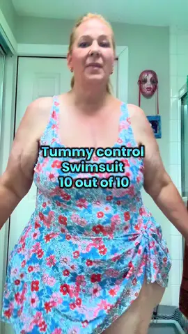 This Swimdress is 10/10 tummy control!! #dealsforyoudays #swimsuit #viralswimsuit #swimdress #tummycontrol #summervibes #branddeals #summervibes #plussize 