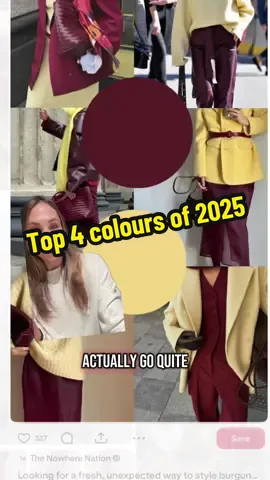 Top 4 colours of 2025 #fashion #trends #style 