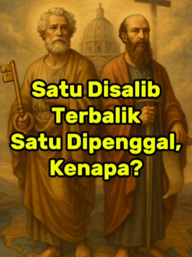 Satu disalib terbalik, satu dipenggal. Kenapa dua rasul besar ini wafat dengan cara berbeda? Padahal mereka sama-sama mati di Roma. Setiap 29 Juni, Gereja Katolik merayakan Hari Raya Santo Petrus dan Paulus. 📚 Referensi: - Church History (Eusebius of Caesarea), Book II. Chapter 25.5 - General Audience of 27 June 1979 (Pope John Paul II) - General Audience of 4 February 2009: Saint Paul (20) (Pope Benedict XVI) - On the Apostles and Disciples (Hippolytus of Rome), 1 - Katakombe.org - Wikimedia Commons for Some Pictures #petrus #paulus #harirayapetrusdanpaulus #martirkatolik #sejarahgereja #gerejakatolik #katolikindonesia #imankatolik #kisahrasul #katolik #kontenkatolik #santopetrus #santopaulus #sejarahkatolik 