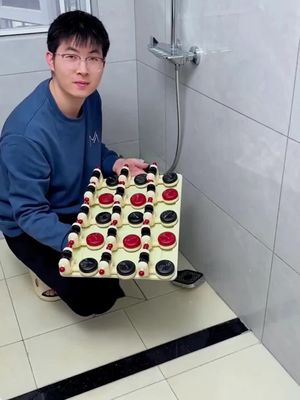 Creamy style bathroom suction cup shower stand without punching removable adjustable