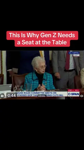 Virginia Foxx, ho is 82, told Gen Z Rep. Maxwell Frost not to “impugn her integrity” after he pointed out the hypocrisy of calling yourself pro-life while voting for bills that hurt children. This right here is why we need more Gen Z in Congress. Not to be polite. Not to protect egos. But to tell the truth. To call out the cruelty masked as “morality.” To expose the contradictions of those who weaponize faith and “family values” while voting to cut school meals, strip health care, and criminalize kids. The old guard built this broken system. Gen Z didn’t come to play by its rules—they came to change them. #genzforchange #genz #MaxwellFrost #ProLife #protectourkids #votethemout #VirginiaFoxx #GOP #fyp