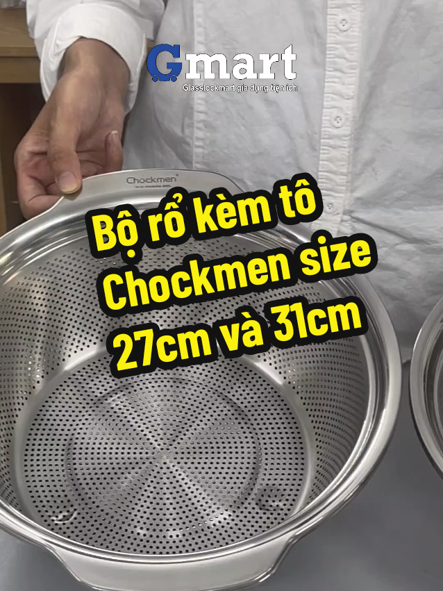 Bộ tô rổ Chockmen size 27cm và 31cm  #roinox  #xuhuong 