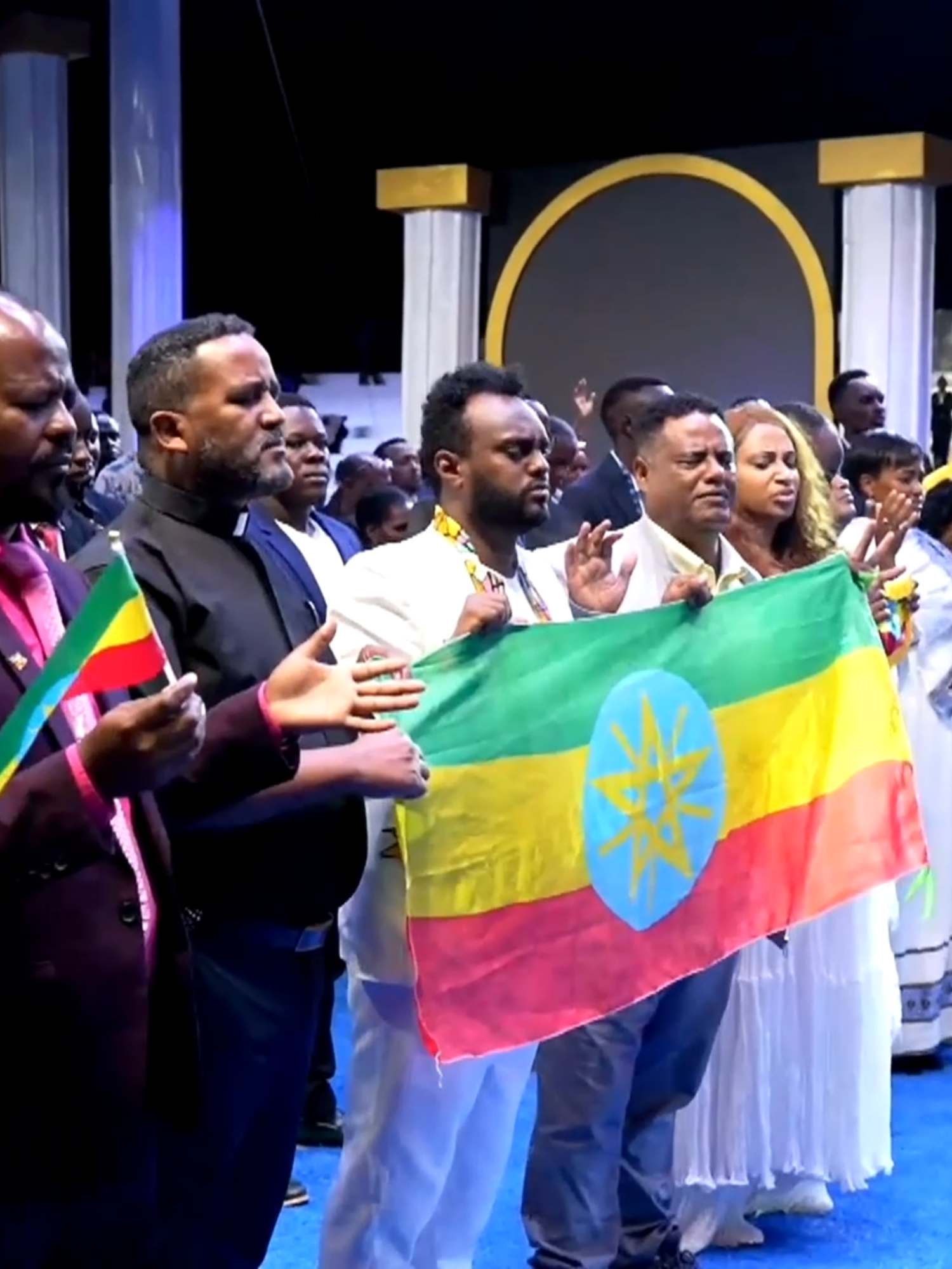 Pastor Benny Hinn laid hands on pastors from Ethiopia and declared with prophetic authority, 