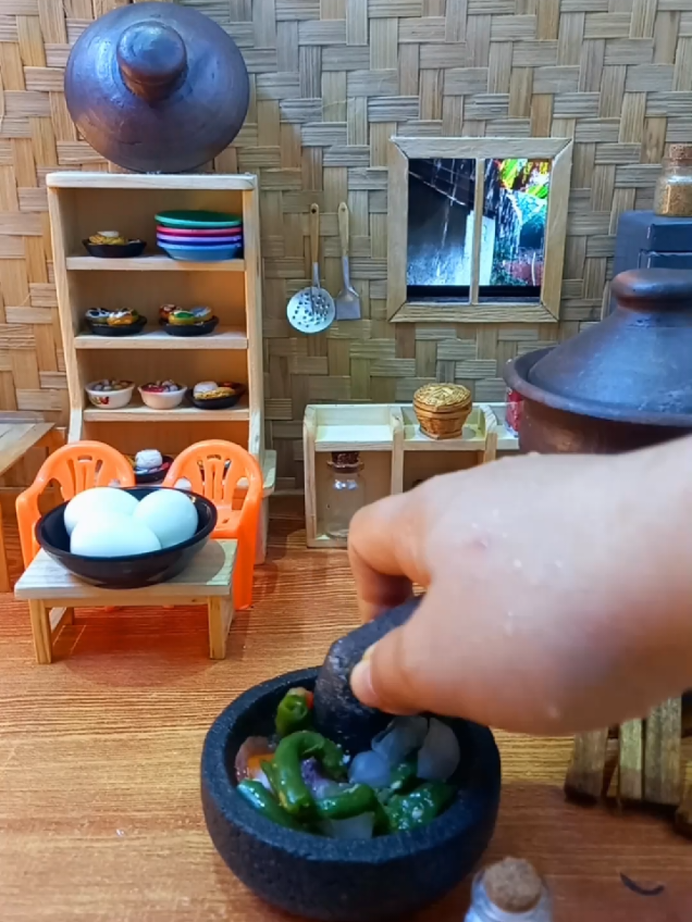 Ulek cabe hijau #minicooking #tinykitchen #dapurmini