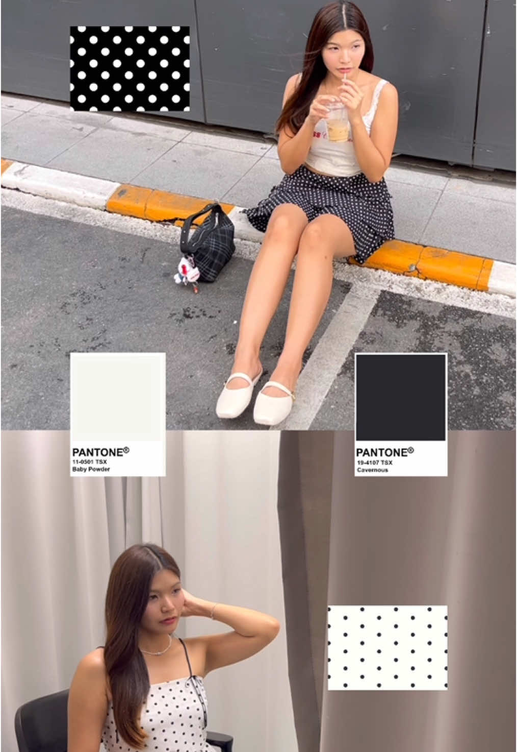 Polka dot⚫️⚪️ #outfitideas  #OOTD #fitcheck #polkadot 
