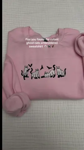 Click the link to the cutest Halloween embroidered ghost cats sweatshirt  🐈‍⬛ 🎃 👻 🦇  #halloweentown #tiktokshopfinds #fall#fallaesthetic #viral #fyp #halloween #halloween2025 #letsgetspooky #halloweentown #salemmassachusetts #halloweensweatshirt #spookyseason #spookysweatshirt #snoopy #snoopyhalloween #pumpkinseason #gilmoregirls