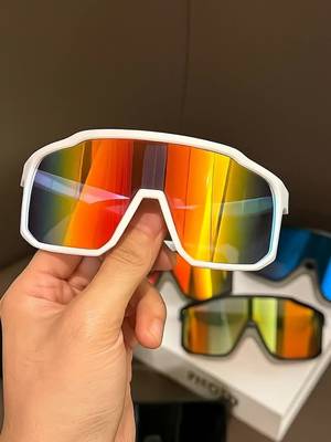 Kacamata Bingkai Besar Bersepeda Luar Ruangan 2025 Kacamata Hitam Pendaki Gunung Ski Baru Bersepeda Sepeda Gunung Jalan Plastik rainbow lensa pelindung sinar UV warna-warni kacamata olahraga blue #fyf #fyp #pyf #4u #xybca #foryoupage #lewatberanda ##masukberanda #kacamatakeren 