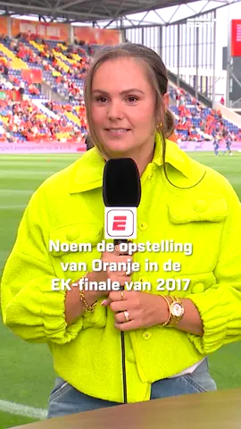Hoe snel kan Lieke Martens de Oranje-opstelling opnoemen van de EK-finale in 2017? ⏱️🥵 #liekemartens #espnnl #euro2025 