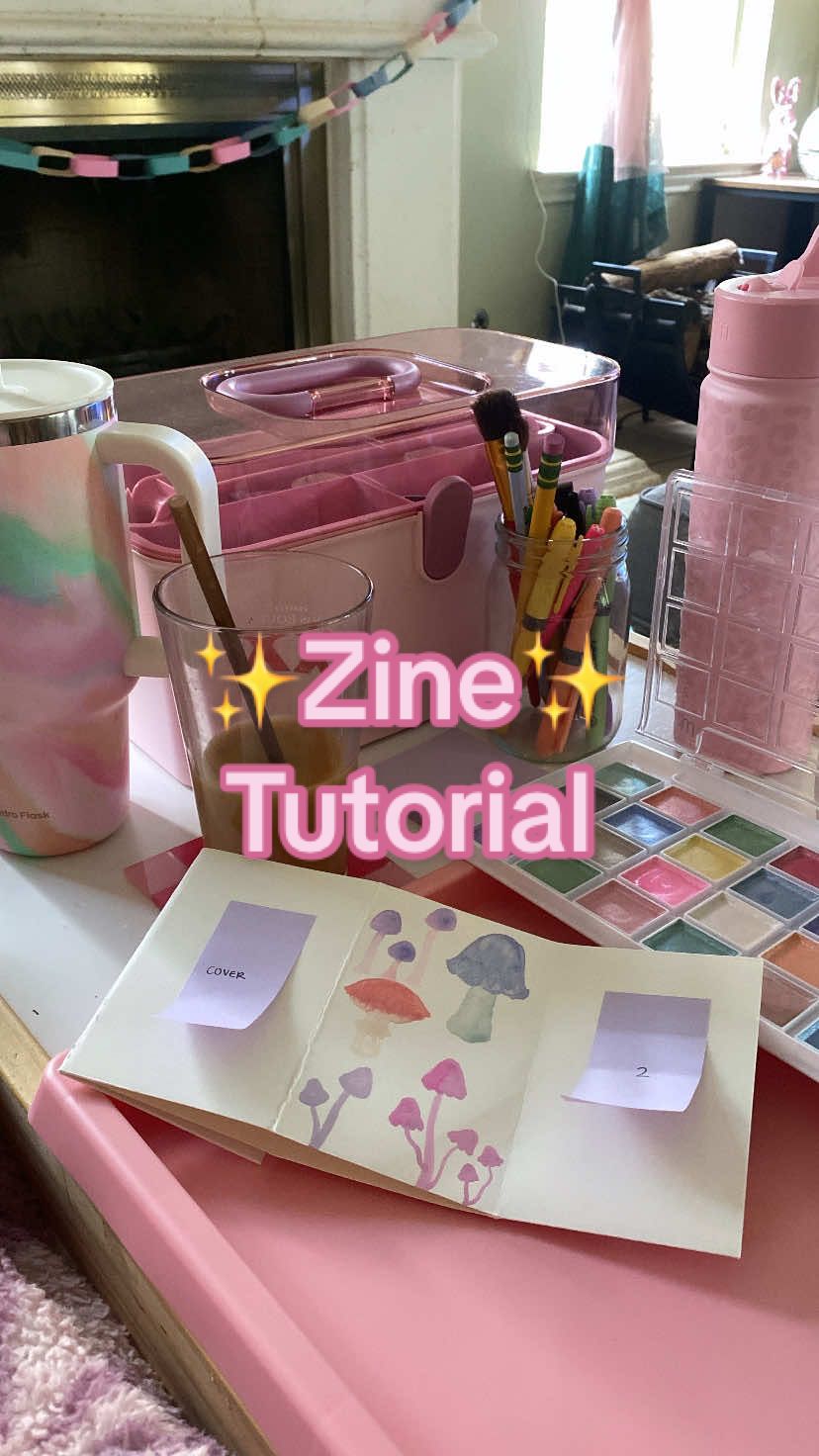 Replying to @Nitzia Figueroa here’s a quick tutorial for making a Zine! There’s several methods, I got a little wild on @pinterest making a board with so many ideas 😅 so there will for sure be more Zine making videos in my future haha #zine #zinetutorial #craft #crafts #paper #papercraft #DIY #tutorial #cute #watercolor #scrapbooking #craftideas #summercrafts 