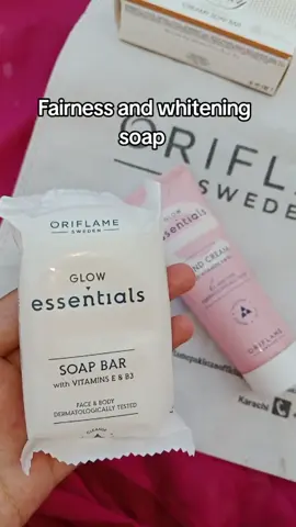 This soap have vitamin E and B3 which provides natural glow on your skin  It is a best cleanser  It is triple action formula which protects, cleanse and refresh your skin  This soap have so many other benefits  for more details come inbox 📥 #foryou #unfrezzmyaccount #skincare #viralvideo #fyp #oriflame_products #oriflame #trending #100k #trending #oriflamepakistan #whiteningsoap #glowessentials #trend #viral #foryou #unfrezzmyaccount 