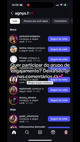 Deixa o @ aqui 🫶🏼  Grupo só para meninas!  #fyp #grupodeengajamentoinsta #engajamento #meninas 