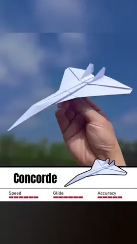 How to make a Supersonic Plane Concorde 🚀 can fly 1000 FEET EASY #vvvreview #origami #papercraft #DIY #paperairplane #paperplane 