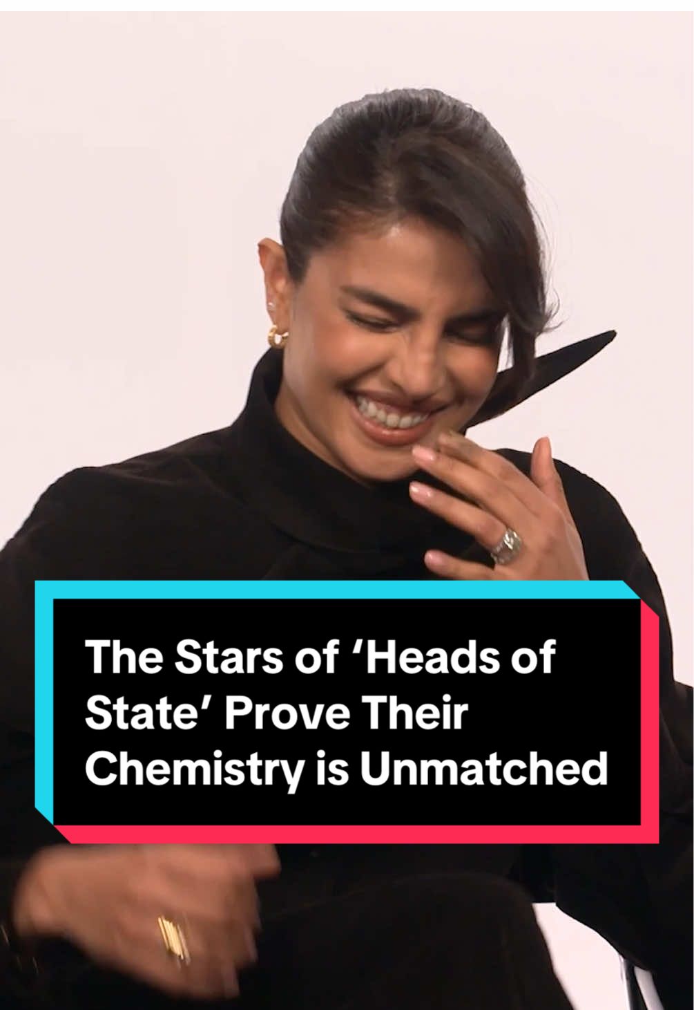 “Here’s to being loose on the back side.” - #IdrisElba  Not sure we’ve ever heard that one in an interview before! 😆 The stars of #HeadsofState prove they have immaculate cast chemistry. 