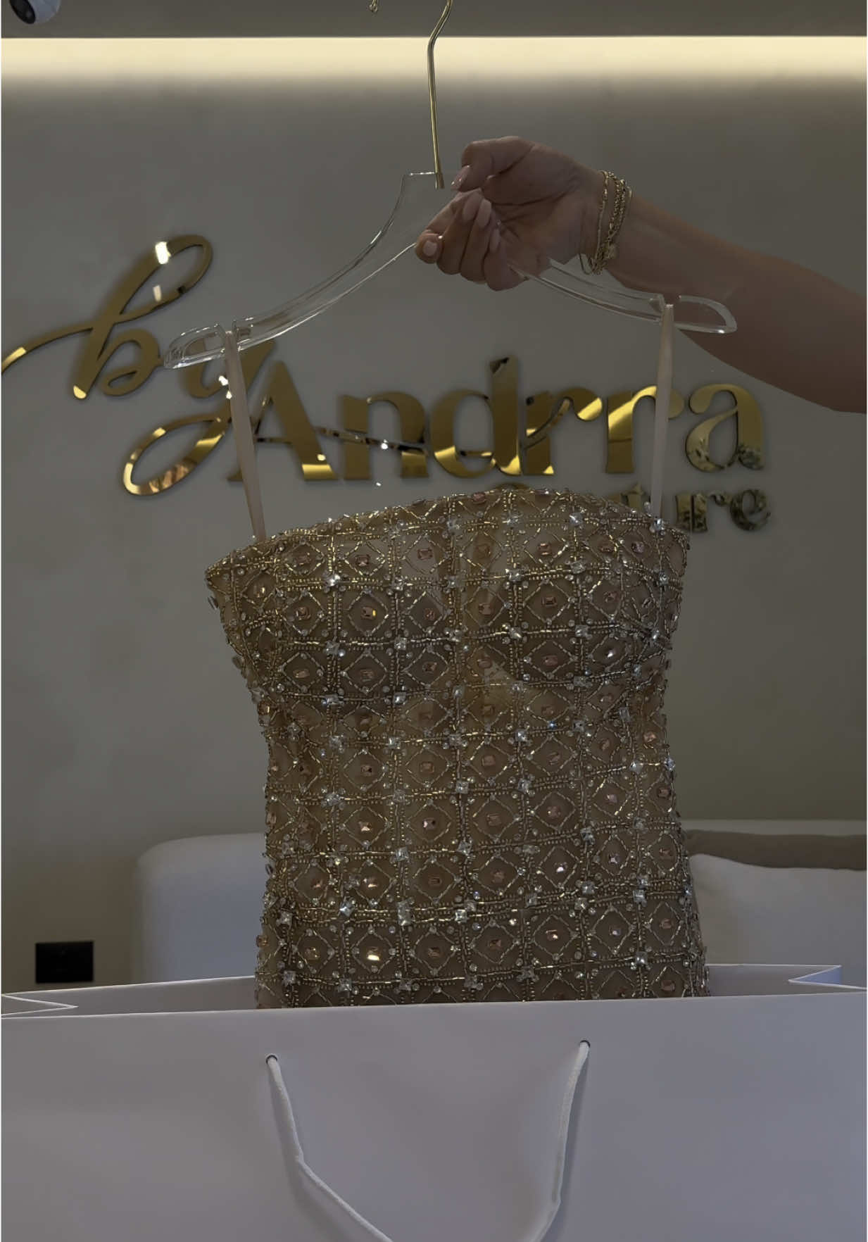 Shine mode: ON ✨ #byandrracouture #dress #eveningdress #newcollection #party #sparkle #design #fyp #foru #viralvideos 