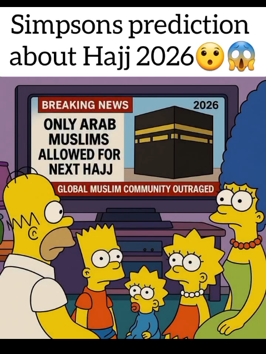 Simpson cartoon prediction about Hajj 2026. Only Arab Muslim allowed hajj 😱🤯😭😭#simpsons #CapCut #unfareezaccount #fyp #fypppppppp #foryou #tiktok #unfreezemyacount #fyp #foryou #fypppppppp #fyp #viral_video #CapCut #fyp #foryou #fypppppppp #foryoupage 