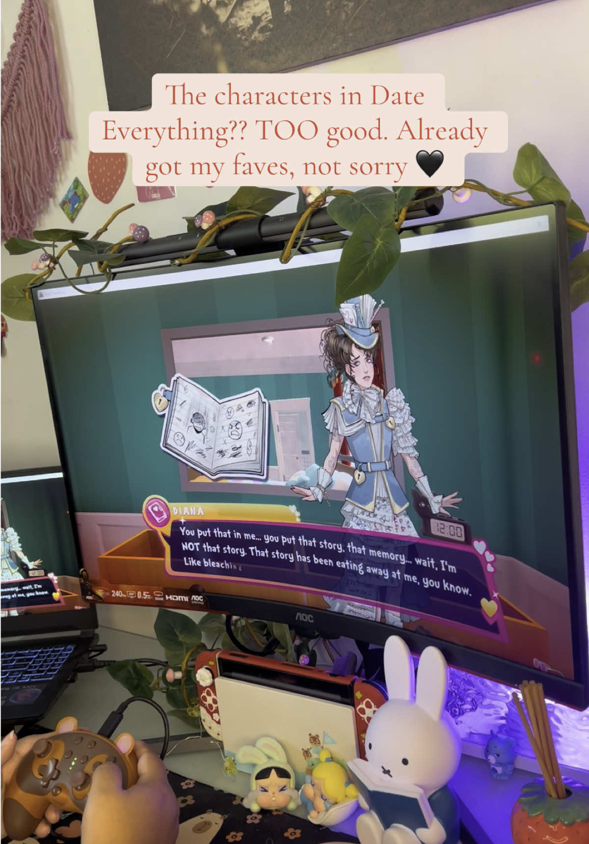 The characters in Date Everything?? TOO good. Already got my faves, not sorry 🖤. #dateeverything #dateeverythinggame #rpggame #adventurerpg #cozygames #steamgames #switchgames #cozygamergirl #WhatToPlay #GamingOnTikTok #cozygamingcommunity #cozyaesthetic #cozyvibes #newgame #newgames #managementgames #desksetup #desktour #narrativegame #kawaiiaesthetic #kawaiigamer#wholesomegames #cozynight #msi #aomonitor #pcgaming #pcgamer 