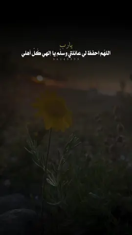 يارب عائلتي وأهلي 🤲🤍 