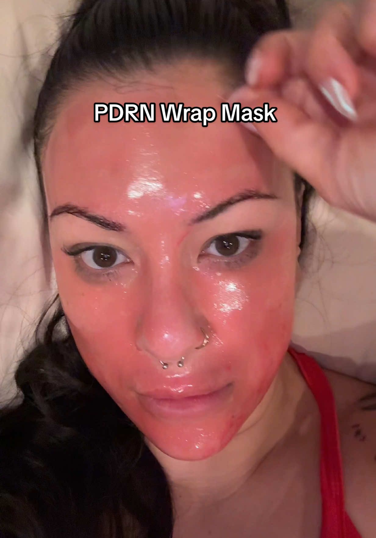 This mask left my skin so tight and hydrated! I cannot wait to see what my skin looks like after a few weeks of using this. It locks in the moisture and locks in your skin care ingredients so that it is more effective. I swear cube is living in 2045. @medicube global #MetaCube #SkinCareOver40 #CollagenMask #OvernightWrapMask #pdrn  