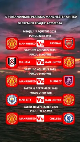 lima pertandingan pertama Manchester united di premier league musim 2025/2026  #manutd #manchesterunited #mu #arsenal #fulham #brunley #mancity #manchestercity #chelsea #foryou #fyp #fypage #fyppppppppppppppppppppppp 