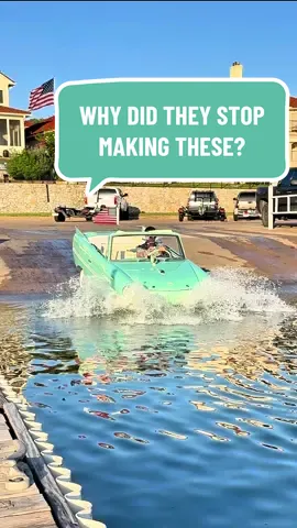 If you want to make people at the lake have a absolute heart attack just drive your car down the ramp and into the water. 😂 #Amphicar #ChittyChittyBangBang #despicableme #cars #lake