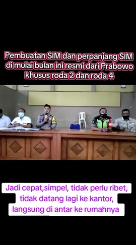 Pembuatan SIM dan perpanjang SIM  di mulai bulan ini resmi dari Prabowo khusus roda 2 dan roda 4 #sim #simonline #simgratis #simpel #salampresisi🙏👮‍♂️😇 