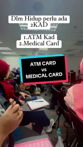 Dalam hidup kita kena ada 2 kad, iaitu ATM kad & MEDICAL CARD. #medicalcard #prubsntakaful #atmkad #atmkadvsmedicalcard 