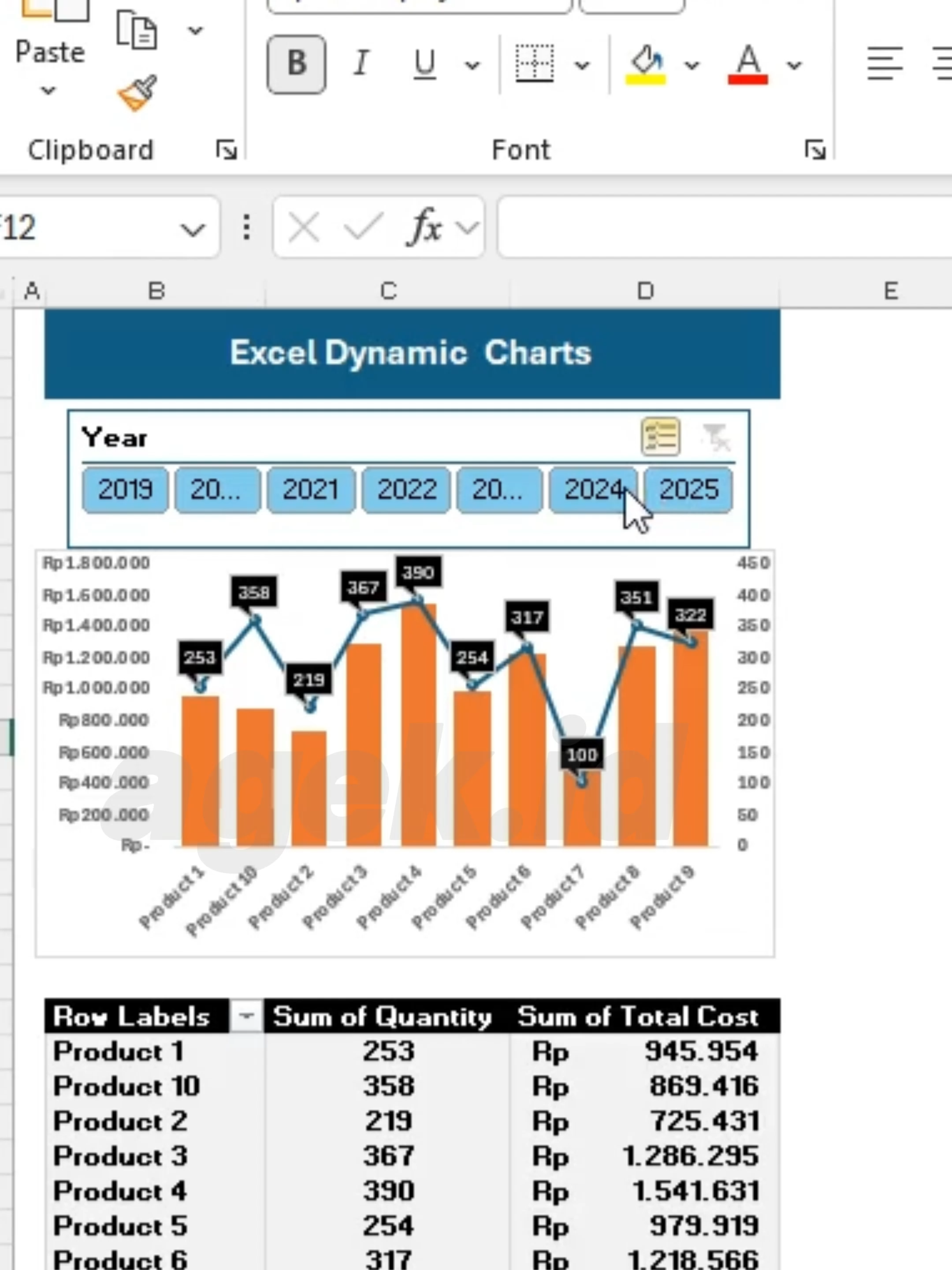 PART 1 Mau grafik yang otomatis berubah saat data diperbarui? Di video ini kalian akan belajar cara membuat chart dinamis di Excel yang cocok untuk laporan data harian, bulanan, atau tahunan. ✅ Grafik otomatis update ✅ Cocok untuk laporan penjualan, keuangan, dan absensi ✅ Tanpa coding, cukup pakai fitur bawaan Excel 📊 Bikin laporan makin keren, profesional, dan praktis! 📥 Butuh file contoh? Tulis di komentar ya! Jangan lupa like & subscribe untuk tutorial Excel lainnya! 📥 File latihan & eBook bisa kalian akses di sini: 🔗 https://lynk.id/agek.id #ChartDinamis #ExcelPemula #GrafikOtomatis #LaporanData #TutorialExcel