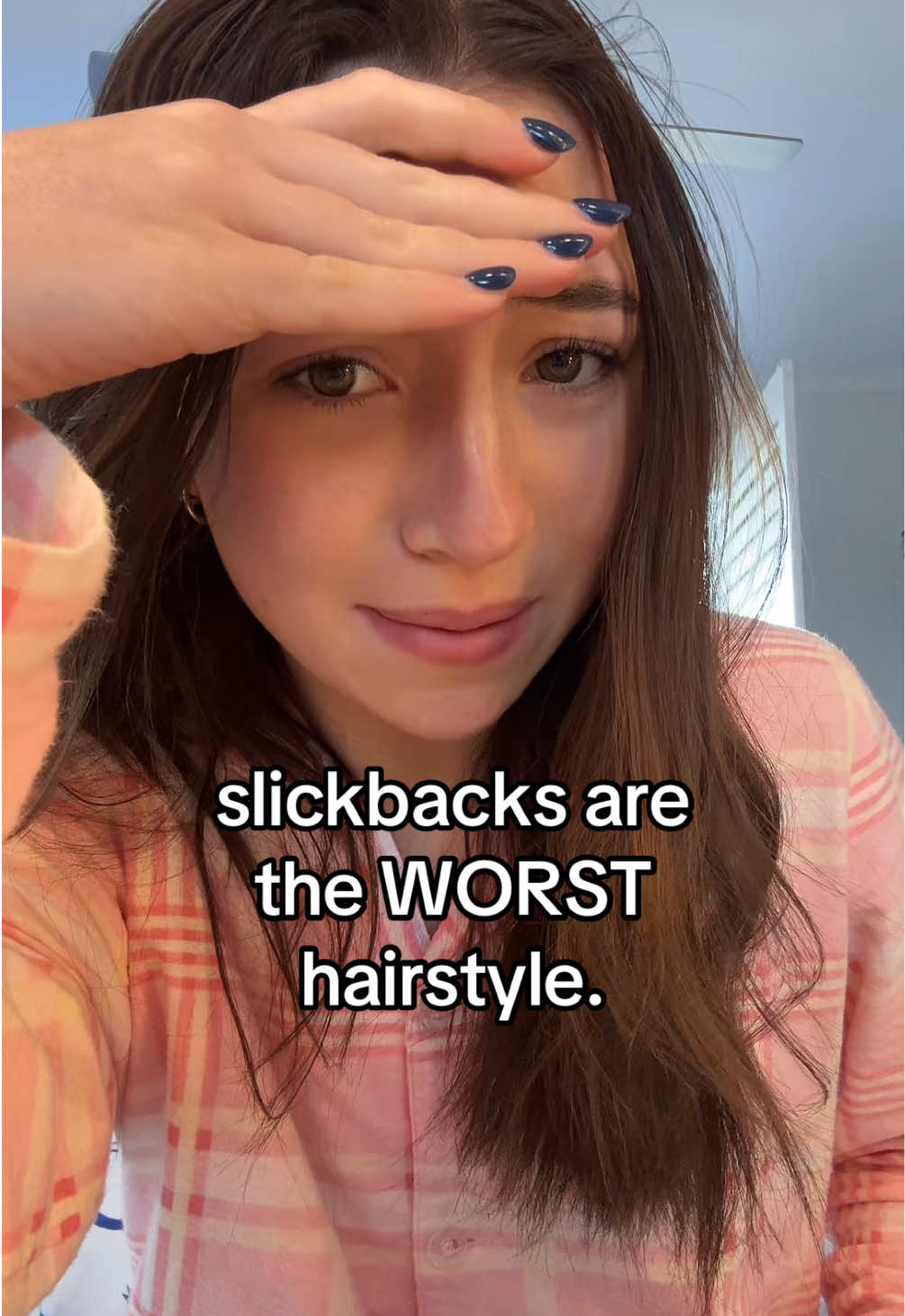 my workout for the day: doing a slickback. these SUCK idk how people wear them everyday #slickback