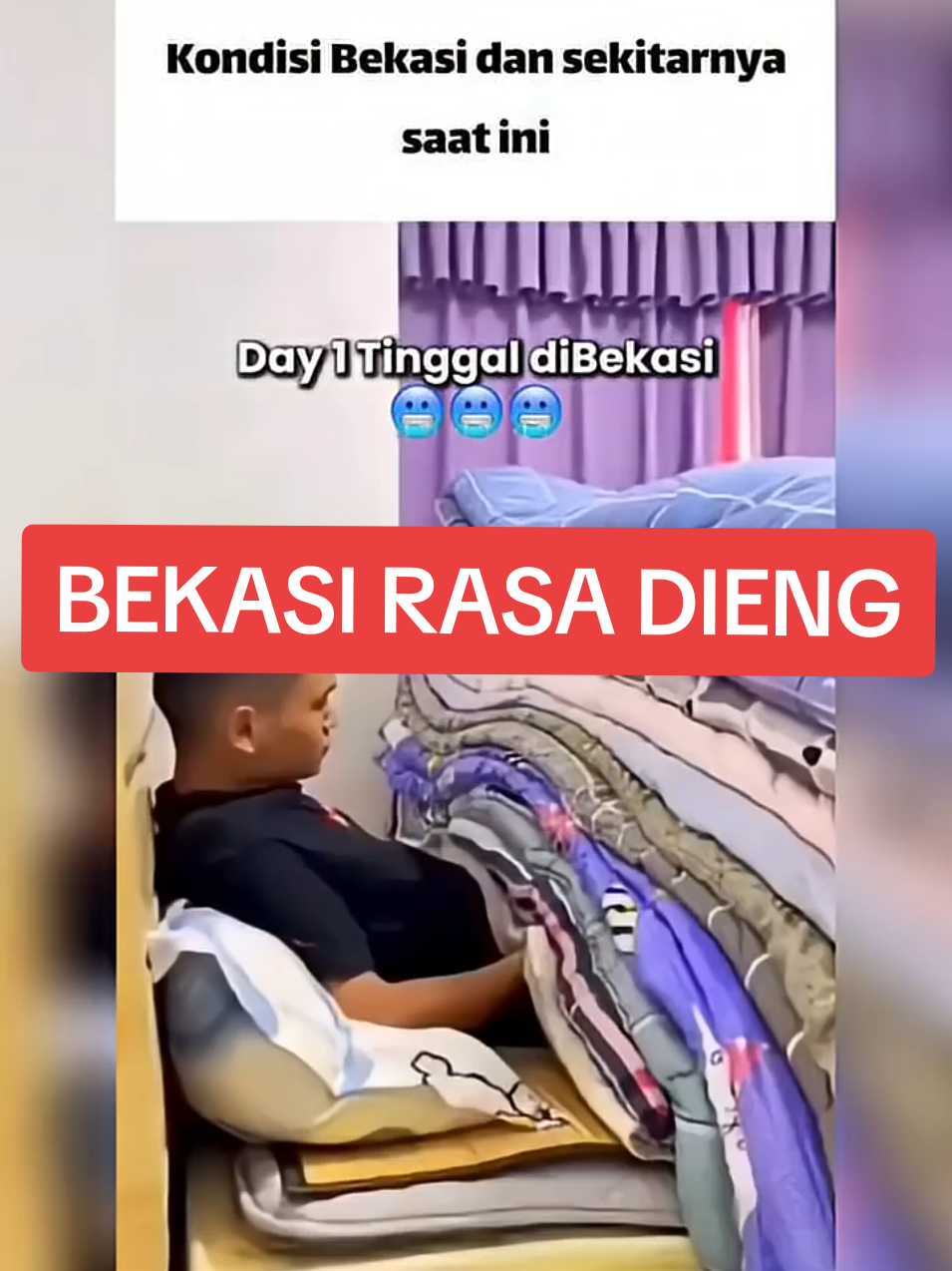 Bekasi sedingin itu kah? 😃 #musimhujan #dieng #bekasi #fyp #stories #kamisempoi 