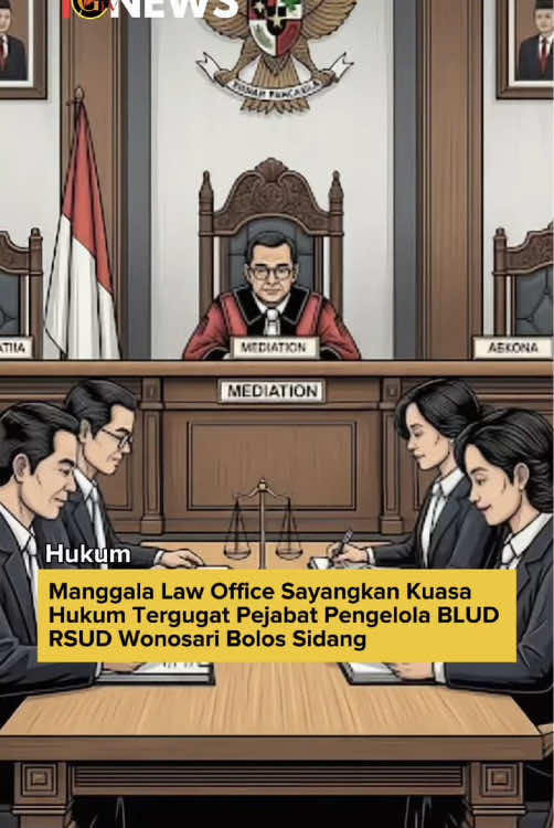 GUNUNGKIDUL-KAMIS LEGI|Sidang mediasi perkara gugatan perbuatan melawan hukum di Pengadilan Negeri (PN) Wonosari antara Aris Suryanto, S.Si.T.,M.Kes melawan tergugat pejabat pengelola BLUD RSUD Wonosari, tidak dihadiri para tergugat, sehingga mediasi ditunda, Kamis (10/07/2025) mendatang. Hal itu disampaikan penggugat Aris Suryanto usai mengikuti sidang mediasi, Senin (30/06). Usai pemeriksaan identitas para pihak dinyatakan lengkap, dikatakan Aris, majelis hakim menjelaskan tahapan mediasi yang wajib diikuti. “Para pihak sepakat menunjuk mediator PN Wonosari. Sidang ditutup, dan dilanjutkan mediasi oleh mediator,” ungkapnya. #infogunungkidul #beritatiktok #hukum #pengadilannegeri #rsud #gunungkidul24jam #jogja24jam #viravideotiktok #xyzbca 